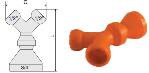 Sistem de tuburi articulate FP50 3/4”: Fiting Y