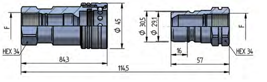 Cuplă rapidă PAO1 DN20 – BG 4 – ISO 19