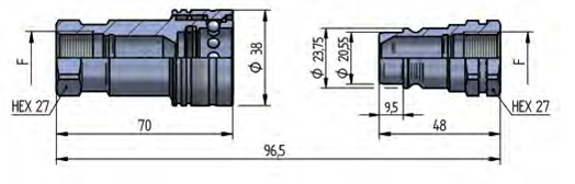 Cuplă rapidă PAO1 DN13 – BG 3 – ISO 12.5