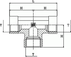 Adaptor T GAS filet interior